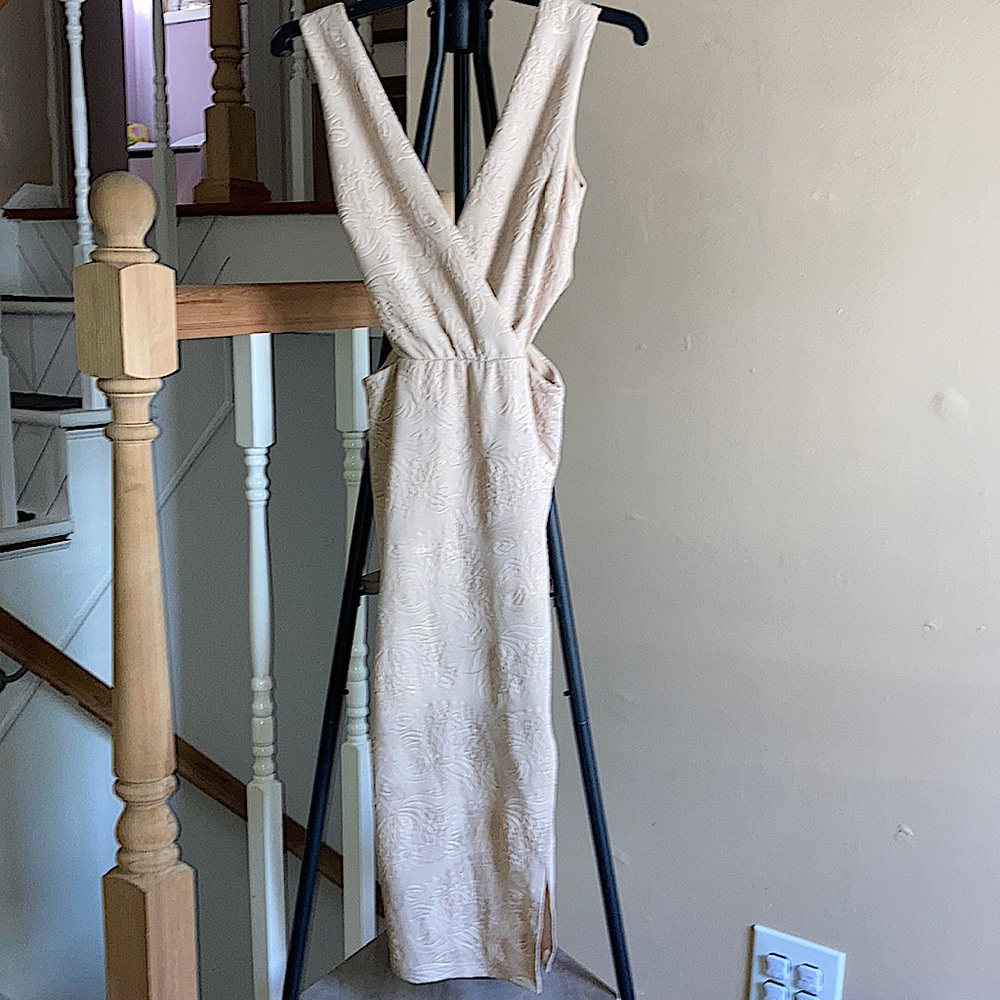 Nude evening dress